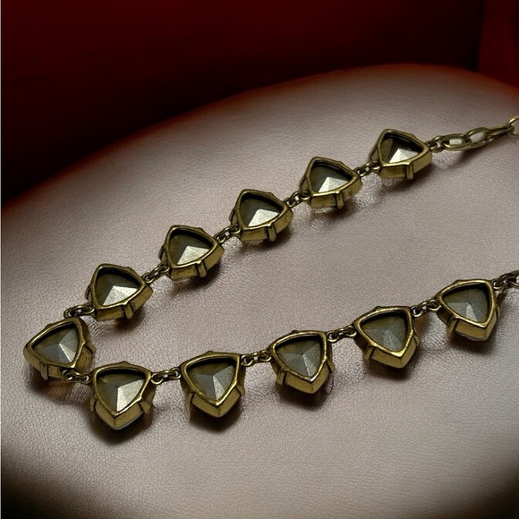 Stella & Dot Somerville Trillion Cut Crystal Necklace 17” + 2” - Picture 6 of 6